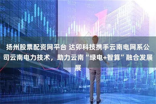 扬州股票配资网平台 达卯科技携手云南电网系公司云南电力技术，助力云南“绿电+智算”融合发展